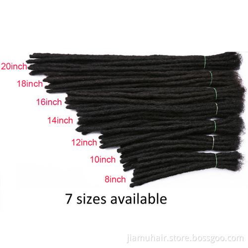 straight handmade dreadlocks hair extensions black reggae synthetic crochet braiding hair for women and men dreadlock Human Hair